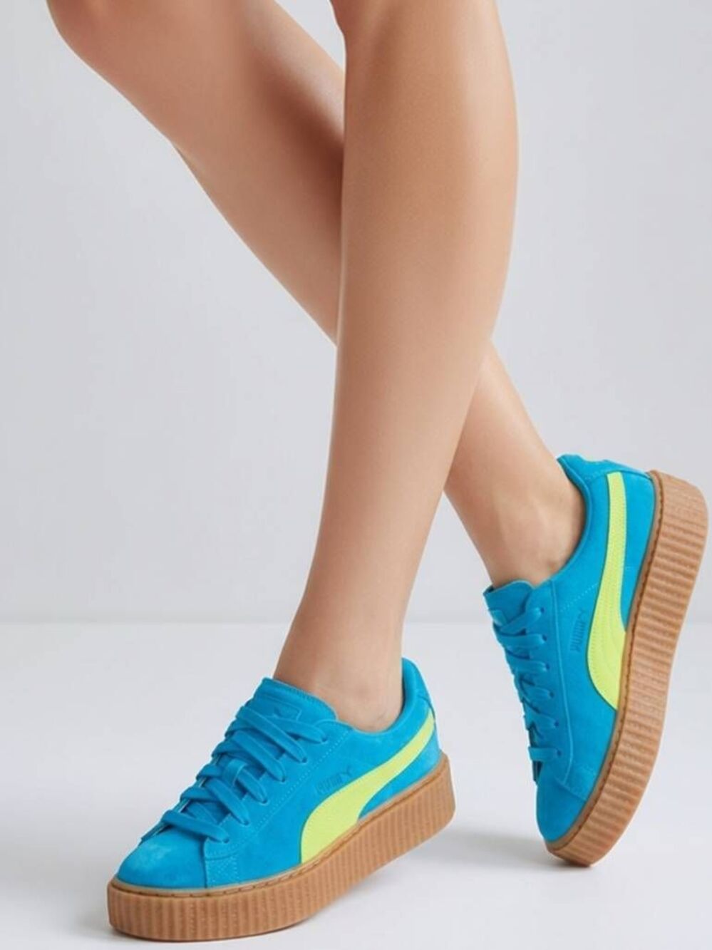 🇬🇪🔸️NWOB Fenty x PUMA Turquoise Creeper Phatty Shoes Youth 5.5